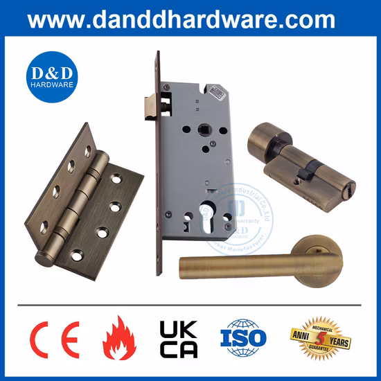 Hardware de montaje de parada de puerta de metal de goma de seguridad de latón antiguo SS304